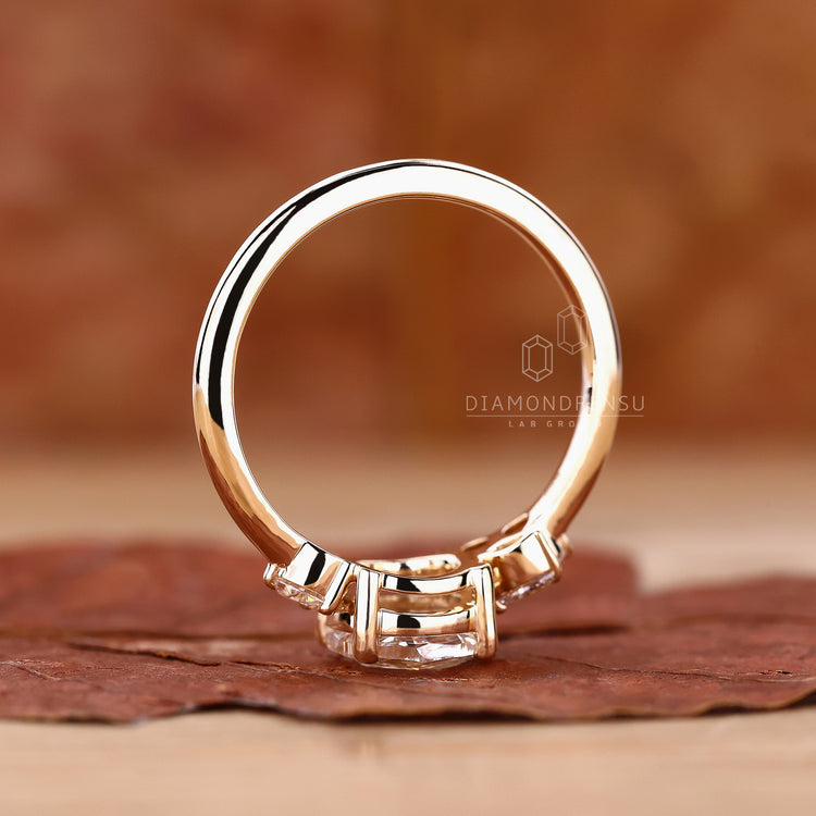 Round Rose Cut Diamond Ring with a vintage-inspired design.