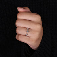 Round Diamond Ring with a secure prong setting and brilliance.