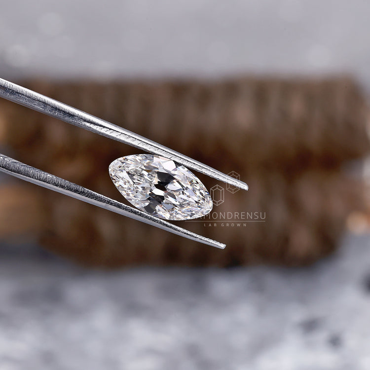 Old Mine Cut Marquise Diamond for Custom Jewelry Designs