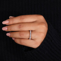 Rose gold wedding band with a warm tone, perfect for any occasion.