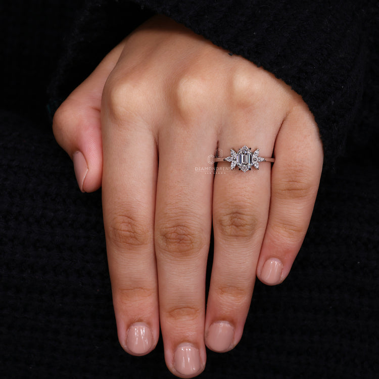Claw Prong Ring featuring diamonds in a classic setting.