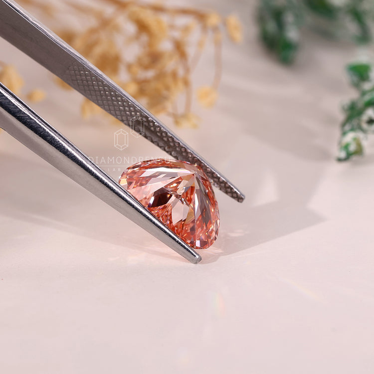 This pink heart diamond is lab grown and IGI certified for trusted quality.