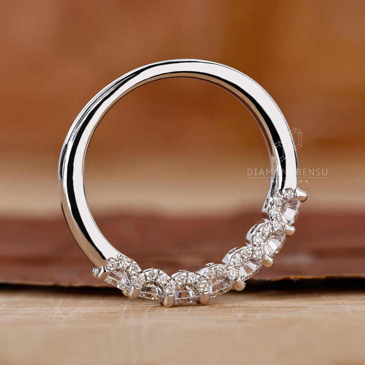 Hidden Micro Pave Diamond Band with exquisite detailing.