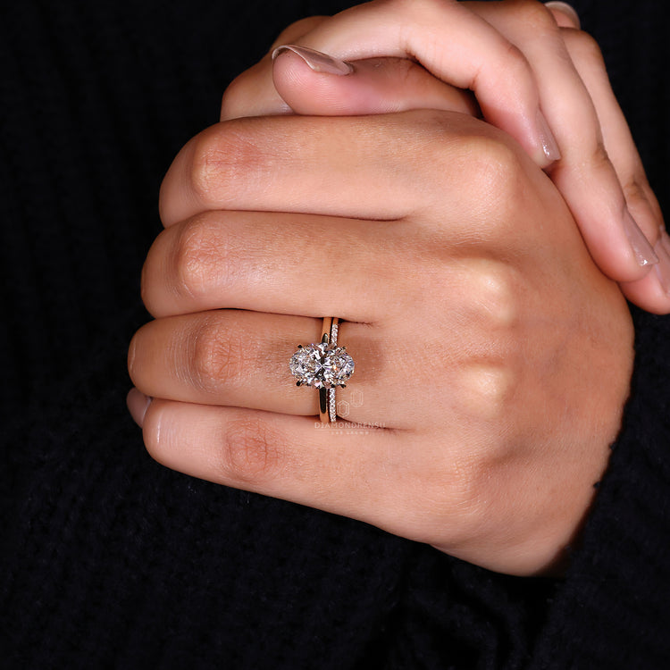 Diamond half eternity band with sparkling diamonds.