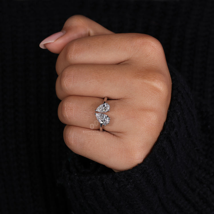 Pear Shaped Diamond Ring in a beautiful prong setting ring.