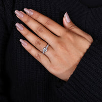 Pave Diamond Ring with a secure 4 prong claw setting.