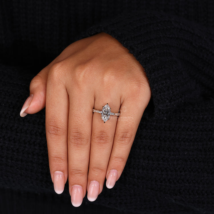 Handmade Jewelry featuring a marquise cut design.