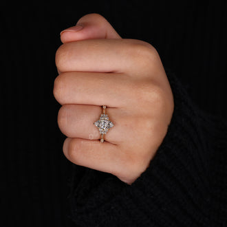 Marquise Cluster Engagement Ring with timeless elegance.