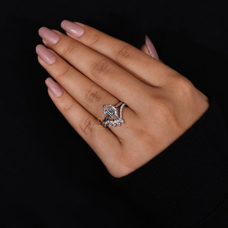 White Gold Diamond Bridal Set crafted for a luxurious look.