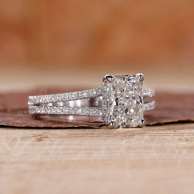 Radiant Cut Ring showcasing a timeless and elegant design.