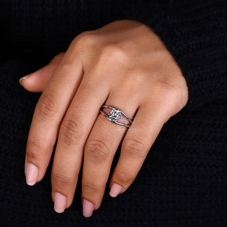 White Gold Diamond Ring with a beautiful prong setting.