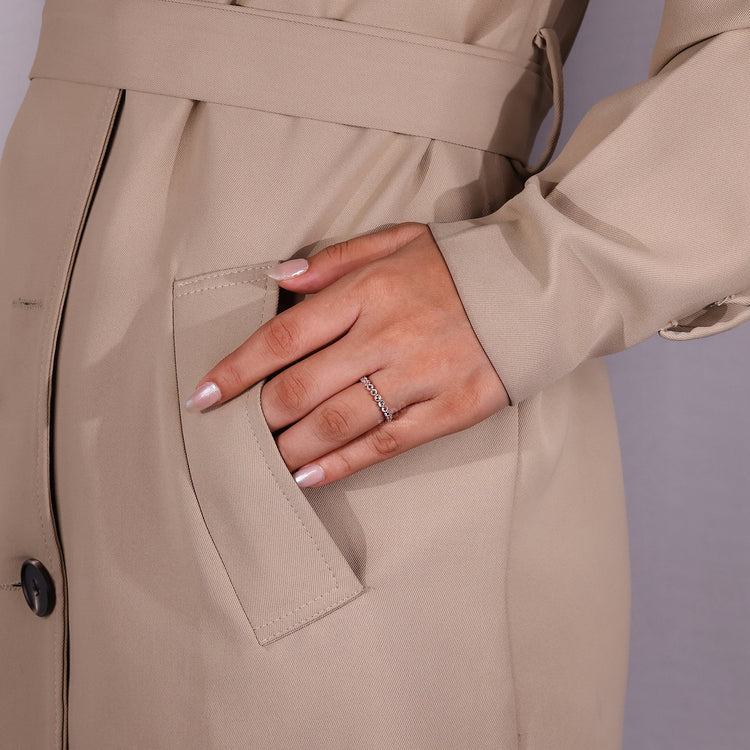 Handmade rose gold diamond ring.