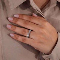 round lab created diamond band