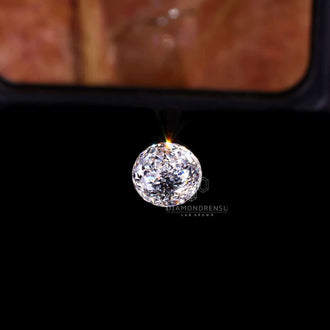 Lab Created Diamond in Portuguese cut style.