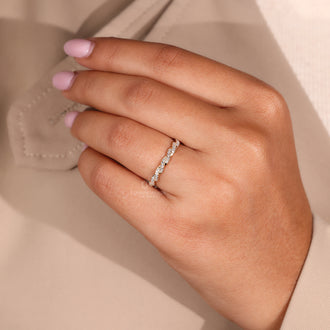 Diamondrensu band lab grown diamond IGI certified