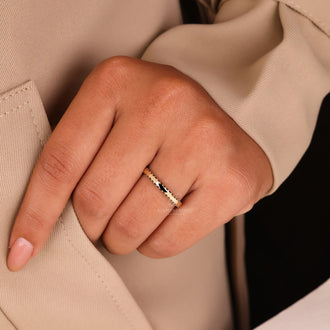 Round diamond eternity wedding band in a timeless style.