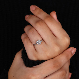 White Gold Engagement Ring with a modern, sleek design.