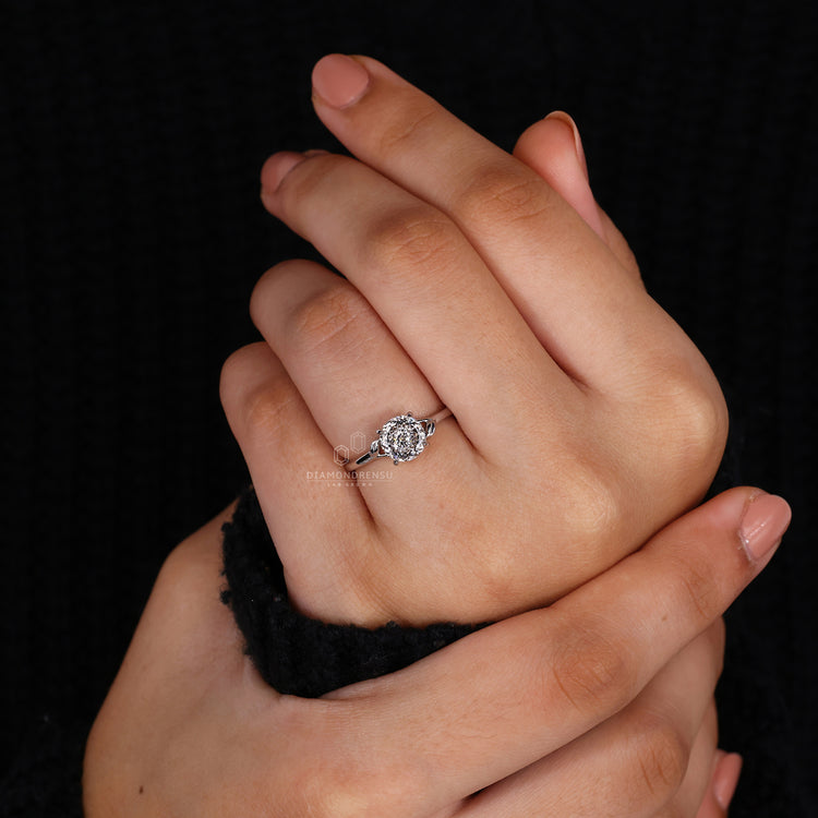 White Gold Engagement Ring with a modern, sleek design.