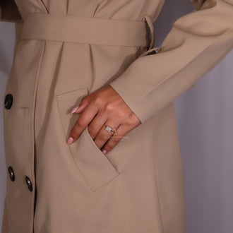 East west engagement ring IGI certified