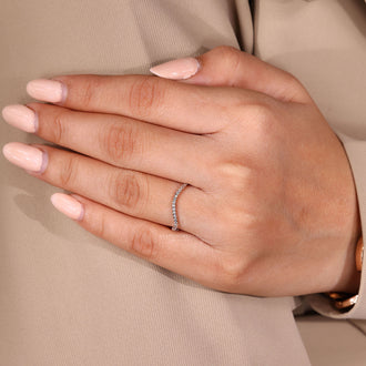 Half Eternity Round Diamond Wedding Band