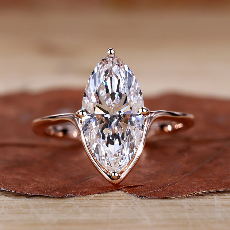Marquise Diamond Engagement Ring featuring a stunning design.