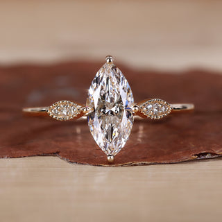 Marquise Cut Diamond Ring with a stunning prong setting.