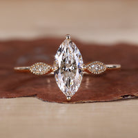 Marquise Cut Diamond Ring with a stunning prong setting.