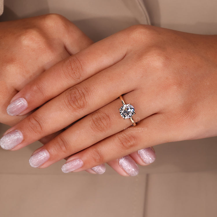 Custom engagement ring made by hand.