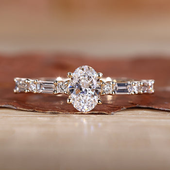 Oval Diamond Ring with a timeless design, perfect for special moments.