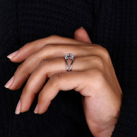 Old European Cushion Cut Ring designed with vintage-inspired charm.
