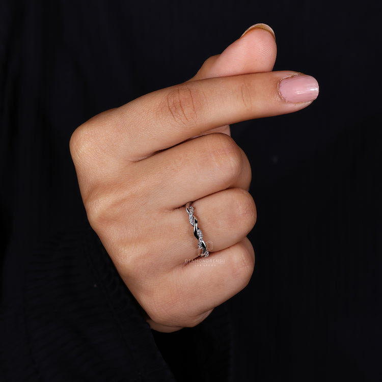 Buy wedding band designed with lab grown diamonds.