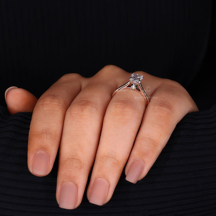 Peekaboo diamond ring showcasing intricate craftsmanship.