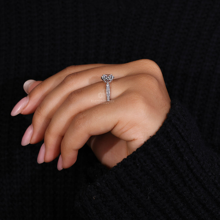 Pave Ring designed to enhance the brilliance of diamonds.