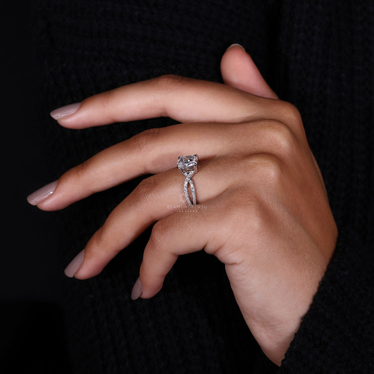 Round Diamond Ring featuring a brilliant, secure prong setting.