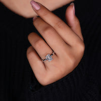 Hidden Halo Diamond Ring with intricate craftsmanship.