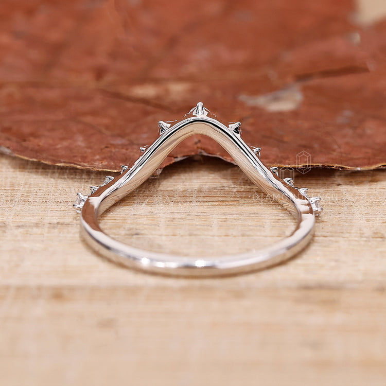 Stackable Half Eternity Band designed to complement other rings.