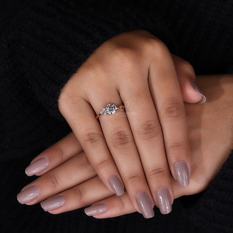 A delicate rose gold engagement ring perfect for a romantic proposal.