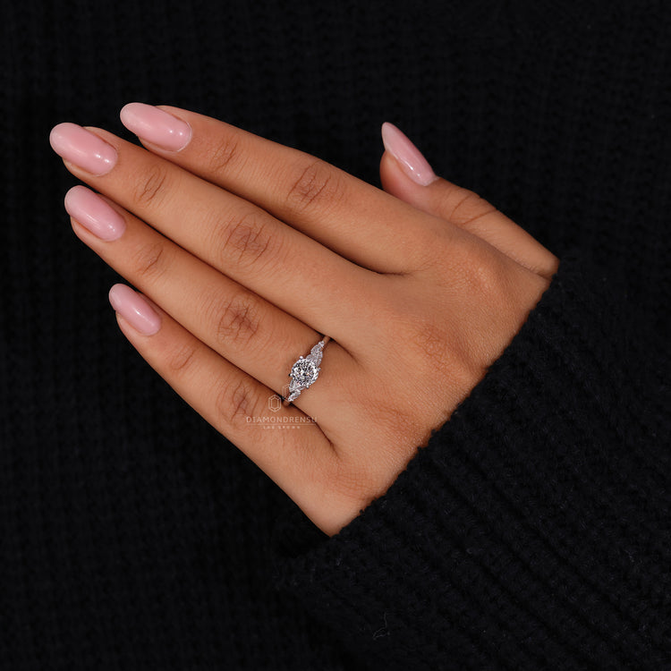 Lab Grown Diamond set in a beautifully crafted engagement ring.