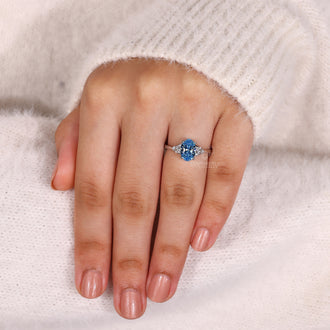 Round Cut Diamond Ring in a secure prong setting.