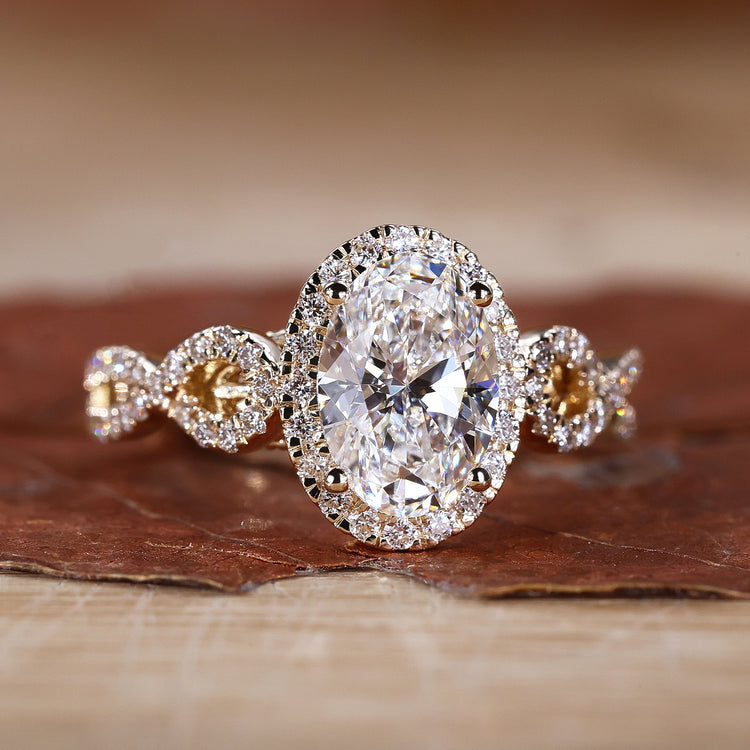 Oval Halo Engagement Ring with exquisite sparkle for special occasions.