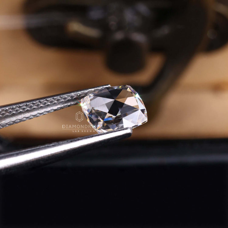 Lab grown diamond is made in a lab.