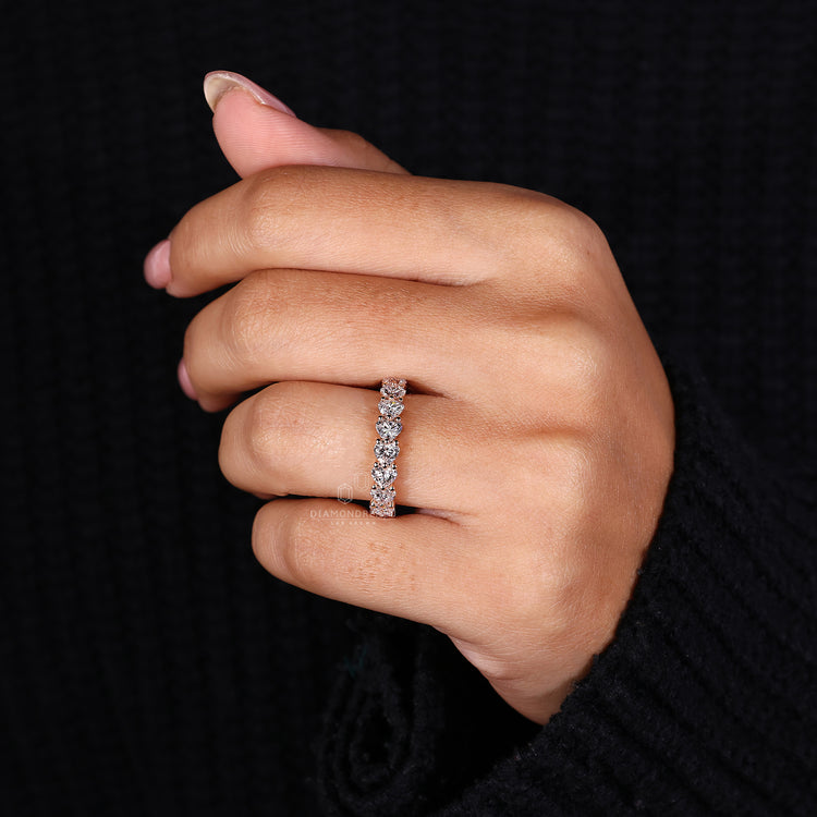 Classic lab diamond eternity band with a brilliant shine, perfect for any occasion.