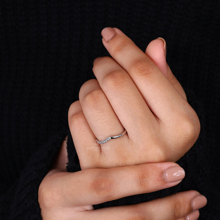 Handmade chevron band crafted with precision.