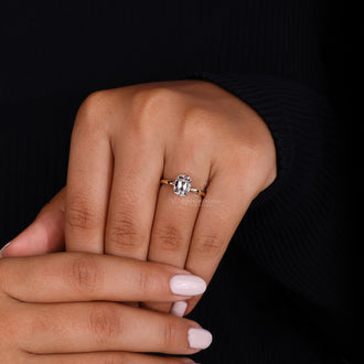 Handmade Ring with Cushion Old Mine Cut Diamond