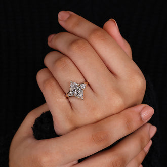 V Shaped Prong design creating a secure and elegant look.