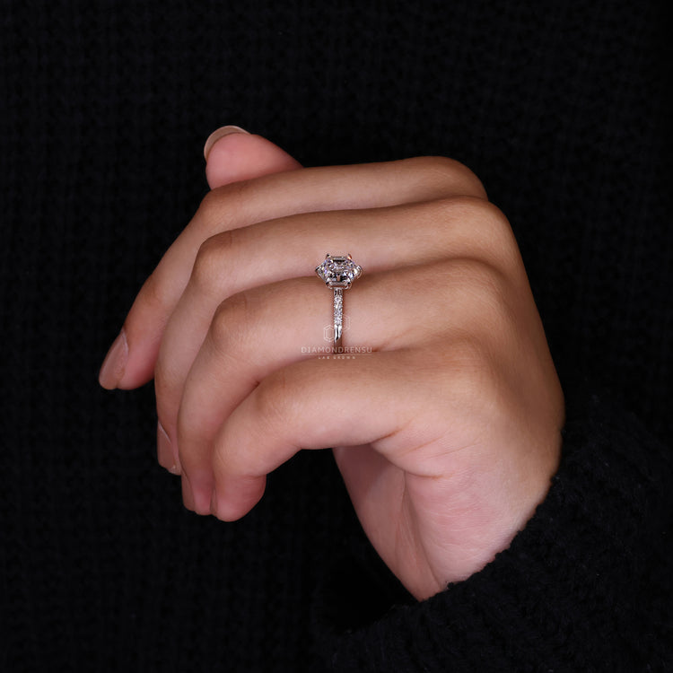 Pave Setting Ring with intricate craftsmanship and shine.