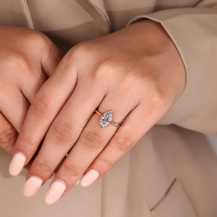 IGI certified stone with diamondrensu engagement ring.