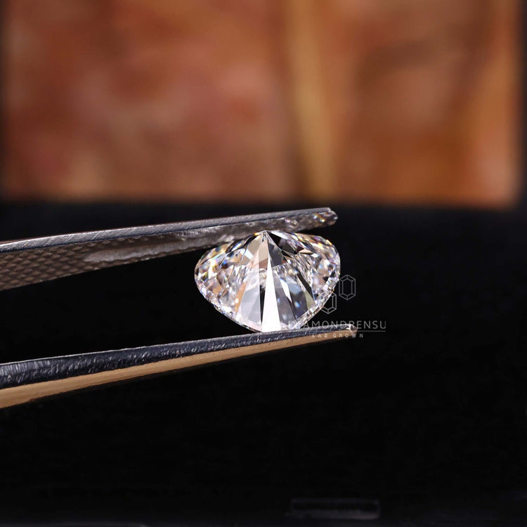 Heart shaped diamond can be used in earrings or charm bracelets.