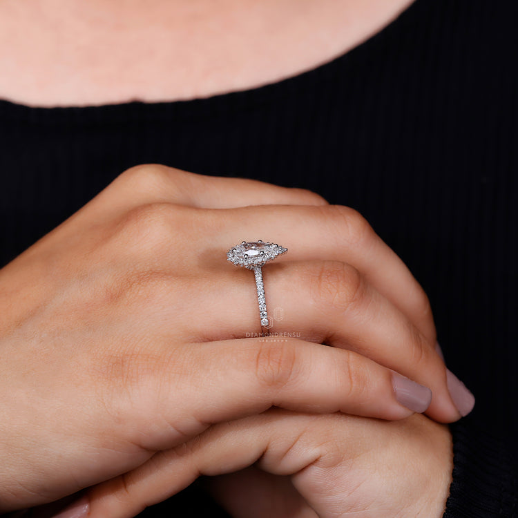 Halo Engagement Ring designed for timeless elegance.