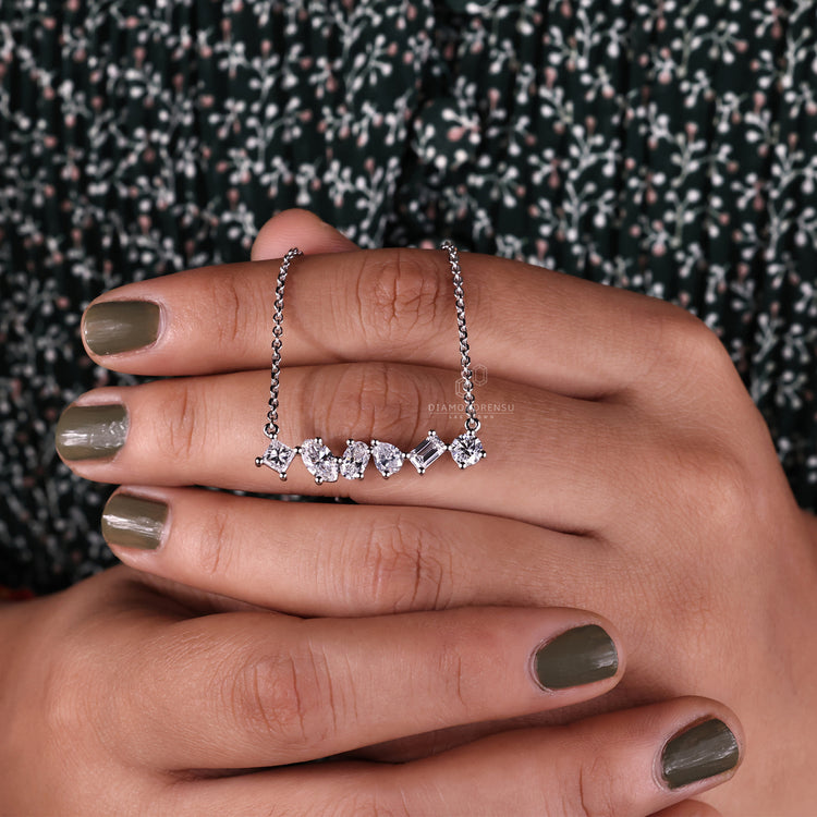 Lab Grown Diamond set in a unique handmade pendant.